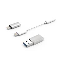 USB-kabel CoolBox COO-CKIT-APPL Wit - thumbnail