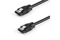 StarTech.com 24 inch (60cm) ronde SATA-kabel - vergrendelende connectoren - 6 Gbs SATA datakabel - SATA harde schijf voedingskabel - zwart (SATRD60CM) - thumbnail