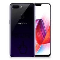 OPPO R15 Pro Silicone-hoesje Finger Don't Touch My Phone - thumbnail