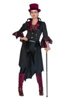 Luxe jas vampier zwart/rood - thumbnail