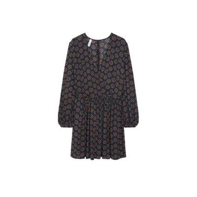 Mango A-lijn jurk met all over print zwart Mango A-lijn jurk met all over print zwart