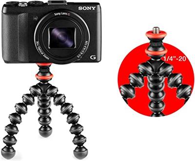 JOBY GorillaPod starterkit, flexibel ministatief met universele smartphoneklem, GoPro-houder en zaklamp, maximale belasting 325 g, JB01571-BWW