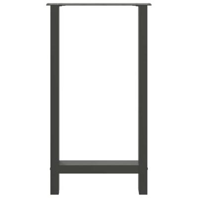 Bartafelpoten 2 st 40x(90-91) cm staal antraciet