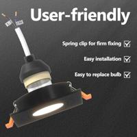 VidaXL Spotje 6 pcs zwart 9 x 9 x 2 cm aluminium - thumbnail