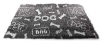 VETBED DOG PRINT GRIJS / WIT GERECYCLED - thumbnail