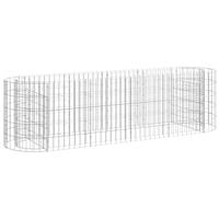 VidaXL Gabion plantenbak verhoogd 190x50x50 cm gegalvaniseerd ijzer - thumbnail