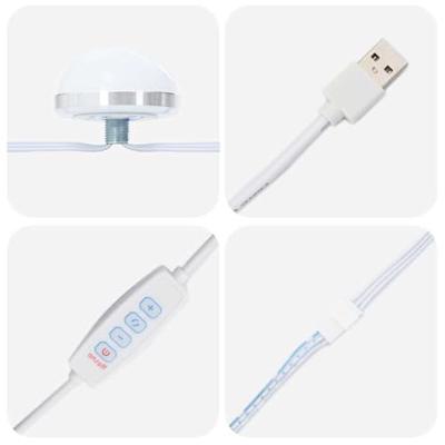 VidaXL Schmink spiegel rechthoekig beton grijs 60 x 45 x 18 cm