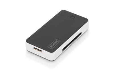 Digitus DA-70330-1 Externe geheugenkaartlezer USB-A 3.0, USB-A Zwart/wit Digitus DA-70330-1 Externe geheugenkaartlezer USB-A 3.0, USB-A Zwart/wit