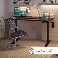 Zit Sta Bureau In hoogte verstelbaar Donkerbruin 110x60x73-118cm - thumbnail