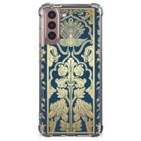 Samsung Galaxy S21 Plus Case Beige Flowers - thumbnail