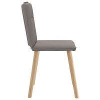 Eetkamerstoelen 6 st stof taupe - thumbnail