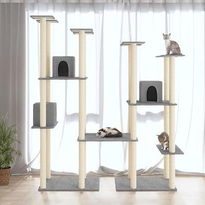 VidaXL Kattenmeubel met sisal krabpalen 174 cm lichtgrijs VidaXL Kattenmeubel met sisal krabpalen 174 cm lichtgrijs