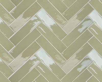 Wandtegel groen Tebe Vintage 30x7,5cm olive glans