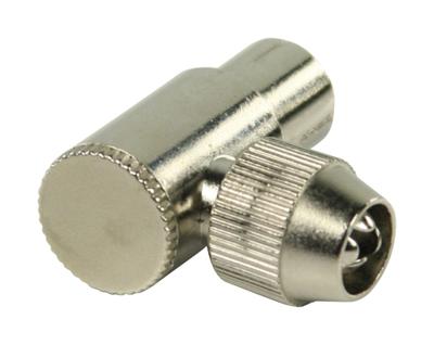 Coax connector metaal female haaks - thumbnail