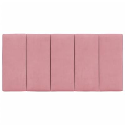 Hoofdbordkussen 100 cm fluweel roze
