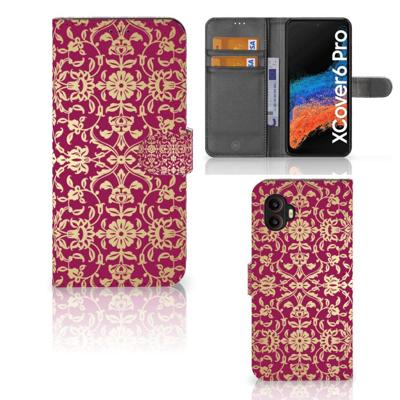Wallet Case Samsung Galaxy Xcover 6 Pro Barok Pink Wallet Case Samsung Galaxy Xcover 6 Pro Barok Pink
