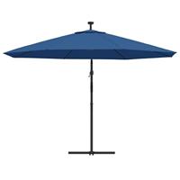 VidaXL Zweefparasol met led-verlichting 350 cm azuurblauw - thumbnail