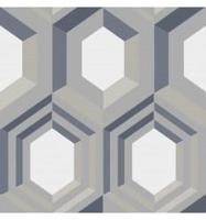 Dutch Wallcoverings Behang Galactik Retro Grijs/Blauw J407-08 - thumbnail