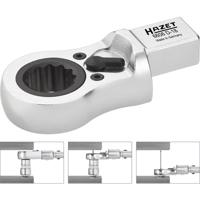 HAZET Insteek-ratel-ringsleutel 6606D-19 · 14 x 18 mm insteekvierkant massief · Buitentwaalfkant profiel · SW 19 mm - thumbnail