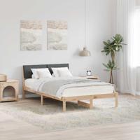 Bedframe Bruin en donkergrijs 120 x 200 cm Massief grenenhout - thumbnail
