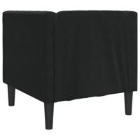 Fauteuil Chesterfield-stijl fluweel zwart - thumbnail