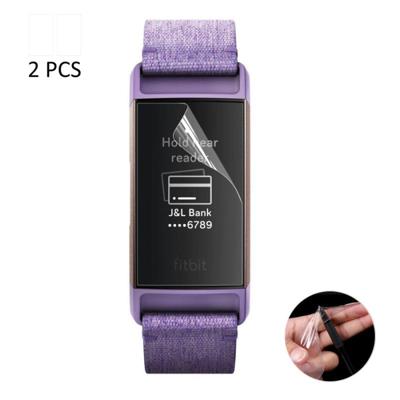 2 stuks ENKAY Hat-Prins TPU Film Screen Protector voor Fitbit Charge 3