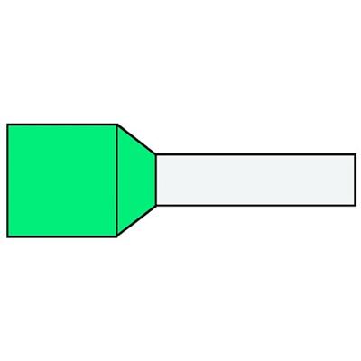 Geïsoleerde Adereindhuls 0,34qmm turk penlengte = 8mm
