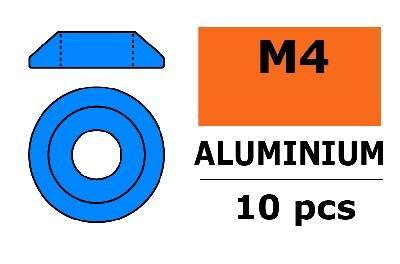 Aluminium Washer voor M4 Button Head Screws (BD: 12mm) - Blauw - 10st