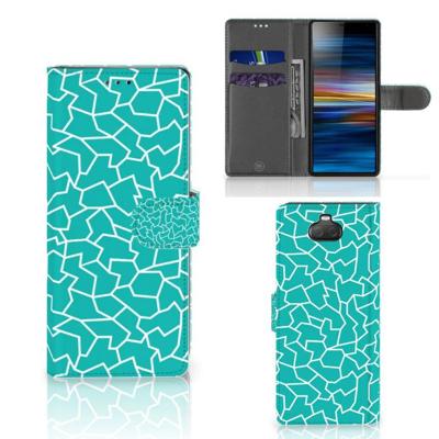 Sony Xperia 10 Hoesje Cracks Blue Sony Xperia 10 Hoesje Cracks Blue