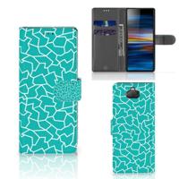Sony Xperia 10 Hoesje Cracks Blue - thumbnail