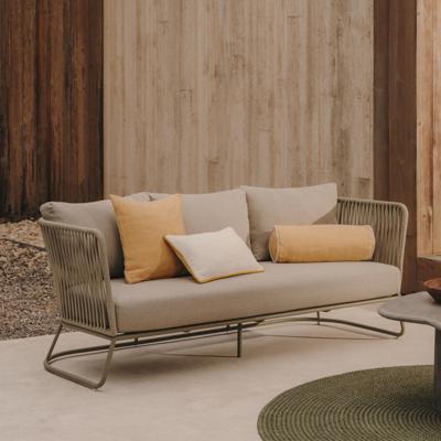 Kave Home 3-zits Loungebank 'Saconca' Gevlochten touw, kleur Groen