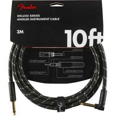 Fender Instrumentkabel Deluxe Black Tweed, Jack-Jack Haaks, 3m