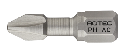 Rotec Torsionbit PH 2 | L=25 | C6.3 | Anti-Cor | 2 stuks - 801.10022 Rotec Torsionbit PH 2 | L=25 | C6.3 | Anti-Cor | 2 stuks - 801.10022