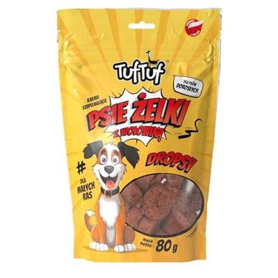 TUF TUF Dog gummies - beef drops - traktatie voor hond - 80g