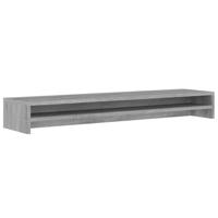 VidaXL Monitorstandaard 100x24x13 cm bewerkt hout grijs sonoma eiken - thumbnail