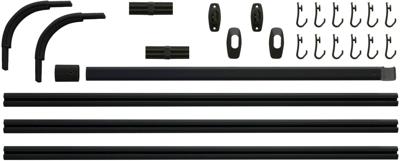 Sealskin Douchegordijnstangset Easy Roll 90x90x90 cm Zwart Sealskin Douchegordijnstangset Easy Roll 90x90x90 cm Zwart