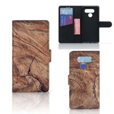 LG Q60 Book Style Case Tree Trunk