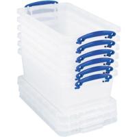 Really Useful Box opbergdoos 5,5 l, nestbaar, transparant - thumbnail