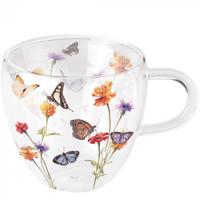 Ambiente Theeglas dubbelwandig butterfly 200ml - thumbnail
