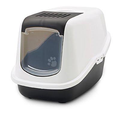 Nestor kattenbak zwart / wit Nestor kattenbak zwart / wit