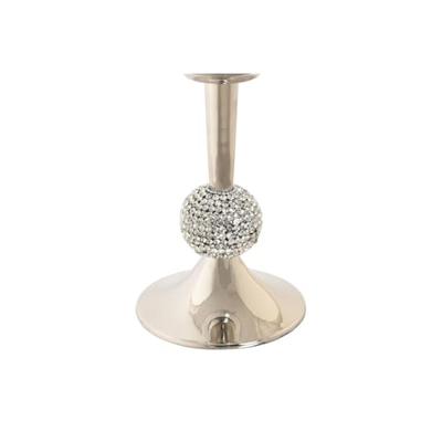 Kaarshouder DKD Home Decor 16 x 16 x 41 cm Zilverkleurig Aluminium Acryl Kaarshouder DKD Home Decor 16 x 16 x 41 cm Zilverkleurig Aluminium Acryl