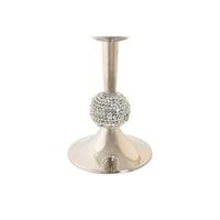 Kaarshouder DKD Home Decor 16 x 16 x 41 cm Zilverkleurig Aluminium Acryl - thumbnail