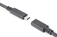 Digitus AK-300210-007-S USB-kabel USB 3.2 Gen1 USB-C stekker, USB-C bus 0.70 m Zwart Stekker past op beide manieren - thumbnail