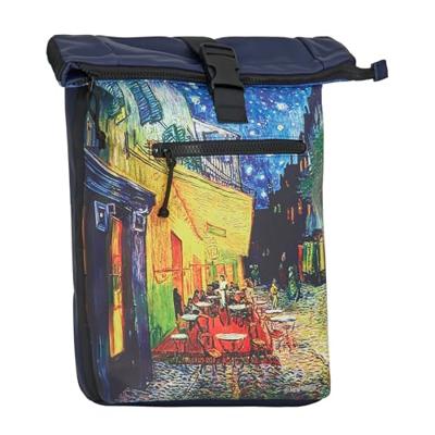 New Rebels Mart Art - New York Cafe at Night Rolltop Rugzak 21L New Rebels Mart Art - New York Cafe at Night Rolltop Rugzak 21L
