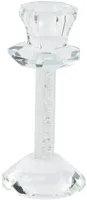 Decoris kandelaar glas deco 7x22cm transparant - thumbnail