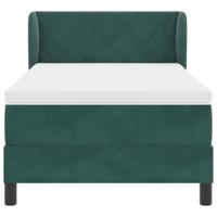 Boxspringbed met donkergrijs fluwelen matras 80x200 cm - thumbnail