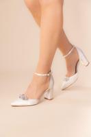 The Perfect Bridal Company Cinnamon-Zilver Broche Schoenclip - thumbnail