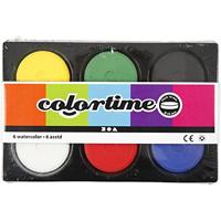 Creativ Company Navulblokken waterverf in palet - primaire kleuren, 6st. - thumbnail