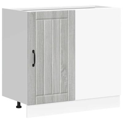 Spoelbakonderkast Lucca bewerkt hout grijs sonoma eiken