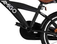 AMIGO Explorer 18 Inch Jongens Terugtraprem Zwart/Wit - thumbnail